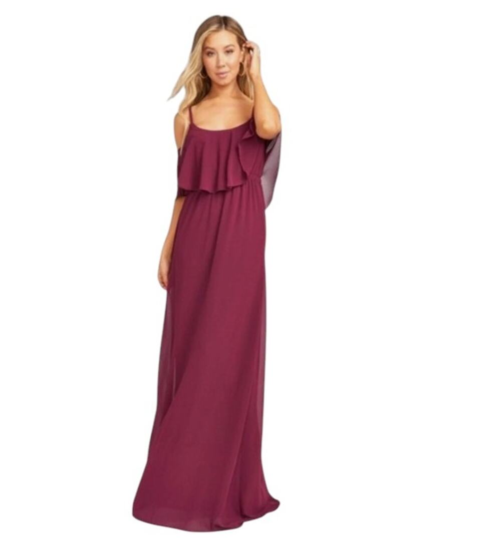 Show Me Your Mumu Women's Size M Caitlin Burgundy Formal Length Dress